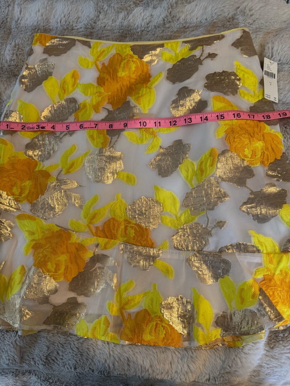 Maeve Anthropologie Flounced Jacquard Mini Skirt 8 - Picture 10 of 14